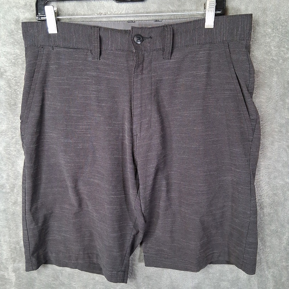 Burnside Hybrid Shorts Men Size 34 Black Charcoal 4 Way Stretch Land Water